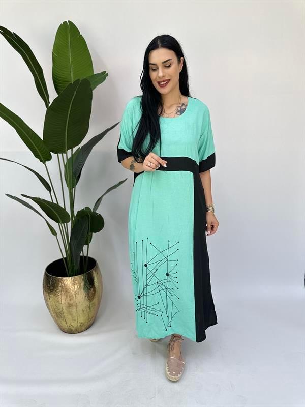 Büyük Beden dijital baskı tasarım elbise