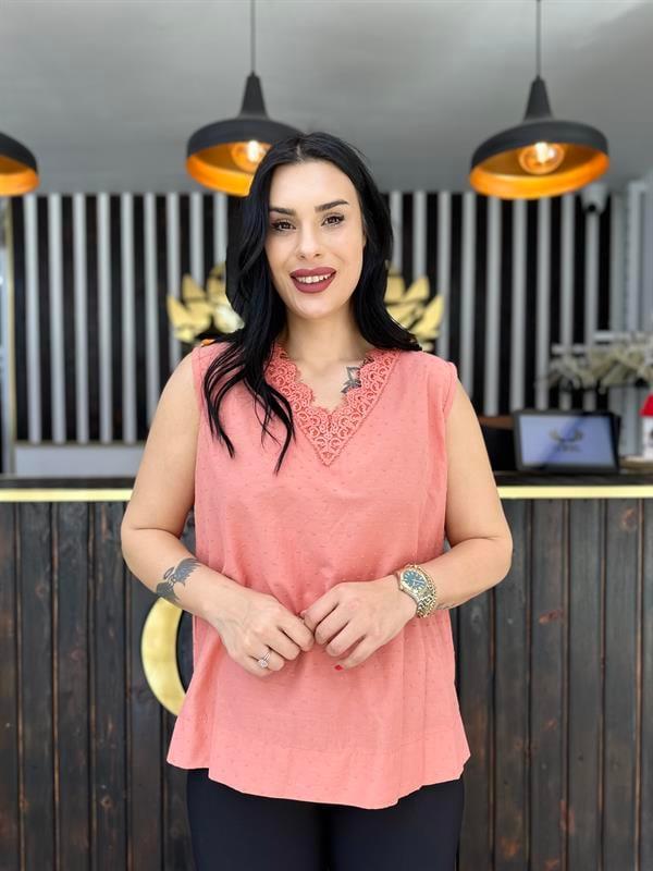 Büyük Beden kabartmalı bluz
