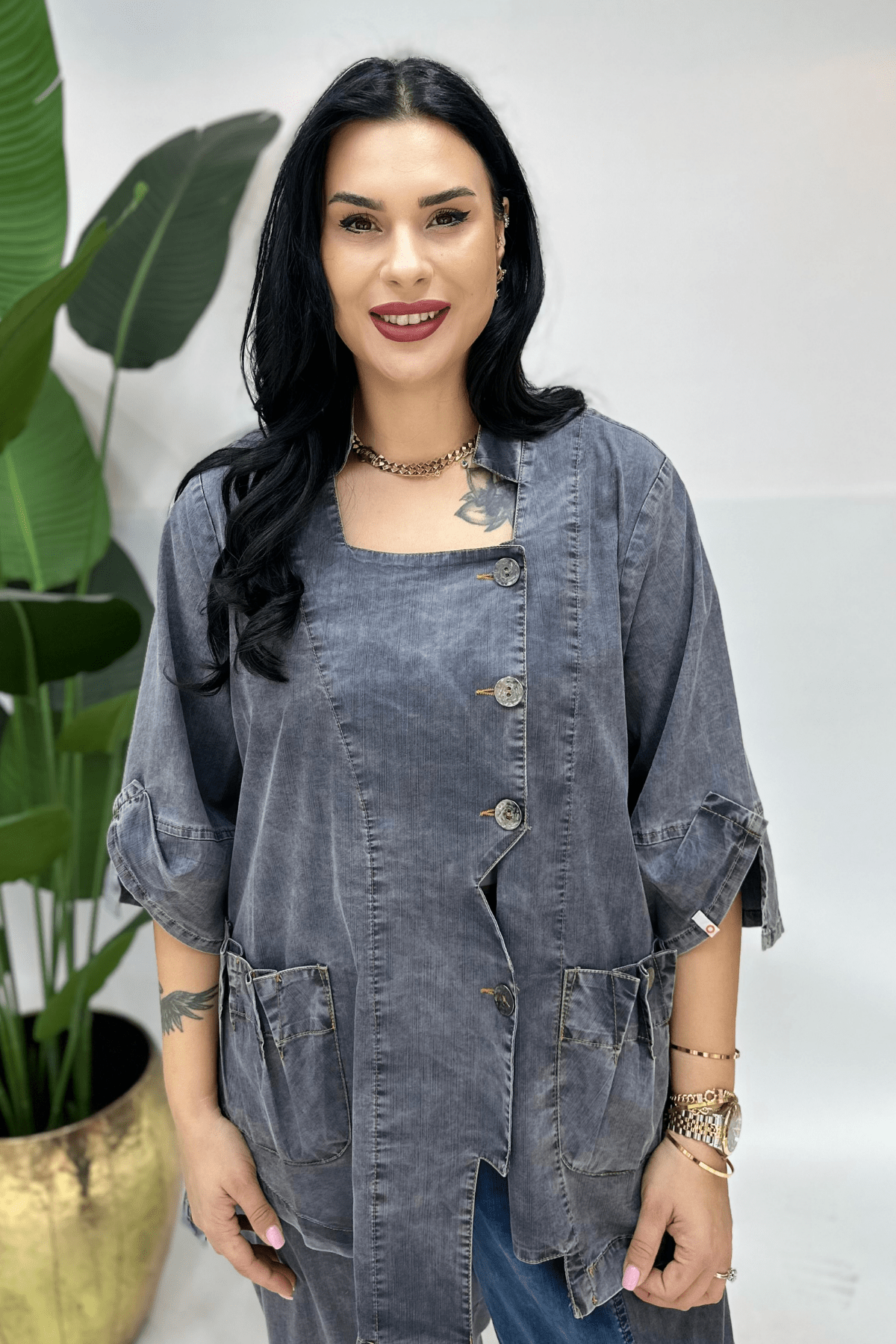 GRİ İNCE KOT CEKET