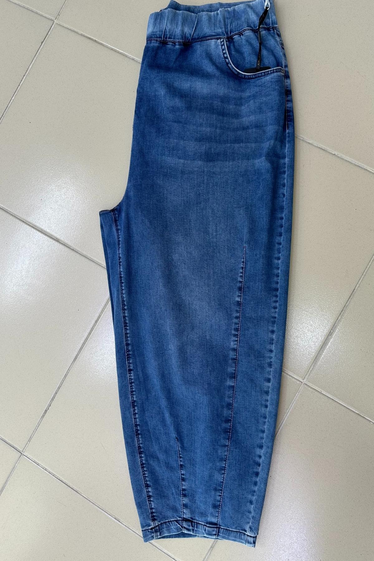 LİKRALI PENS PAÇALI JEAN BATTAL BÜYÜK BEDEN PANTOLON