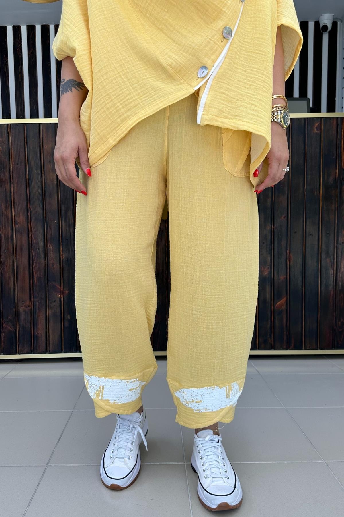 MUSLİN BÜYÜK BEDEN PANTALON