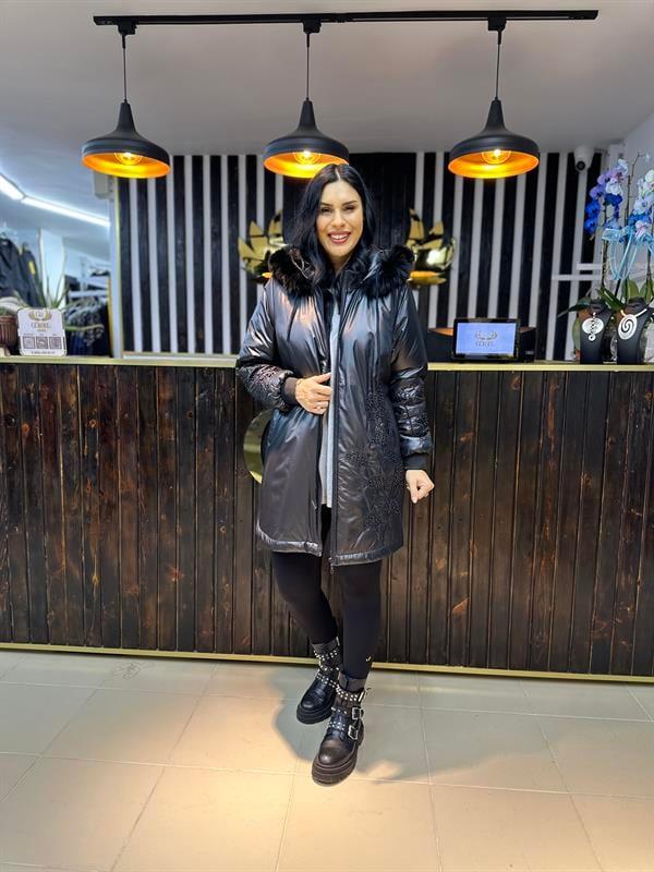 Nakışlı tasarım mont