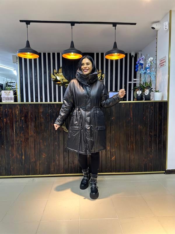 Şal yaka tasarım mont