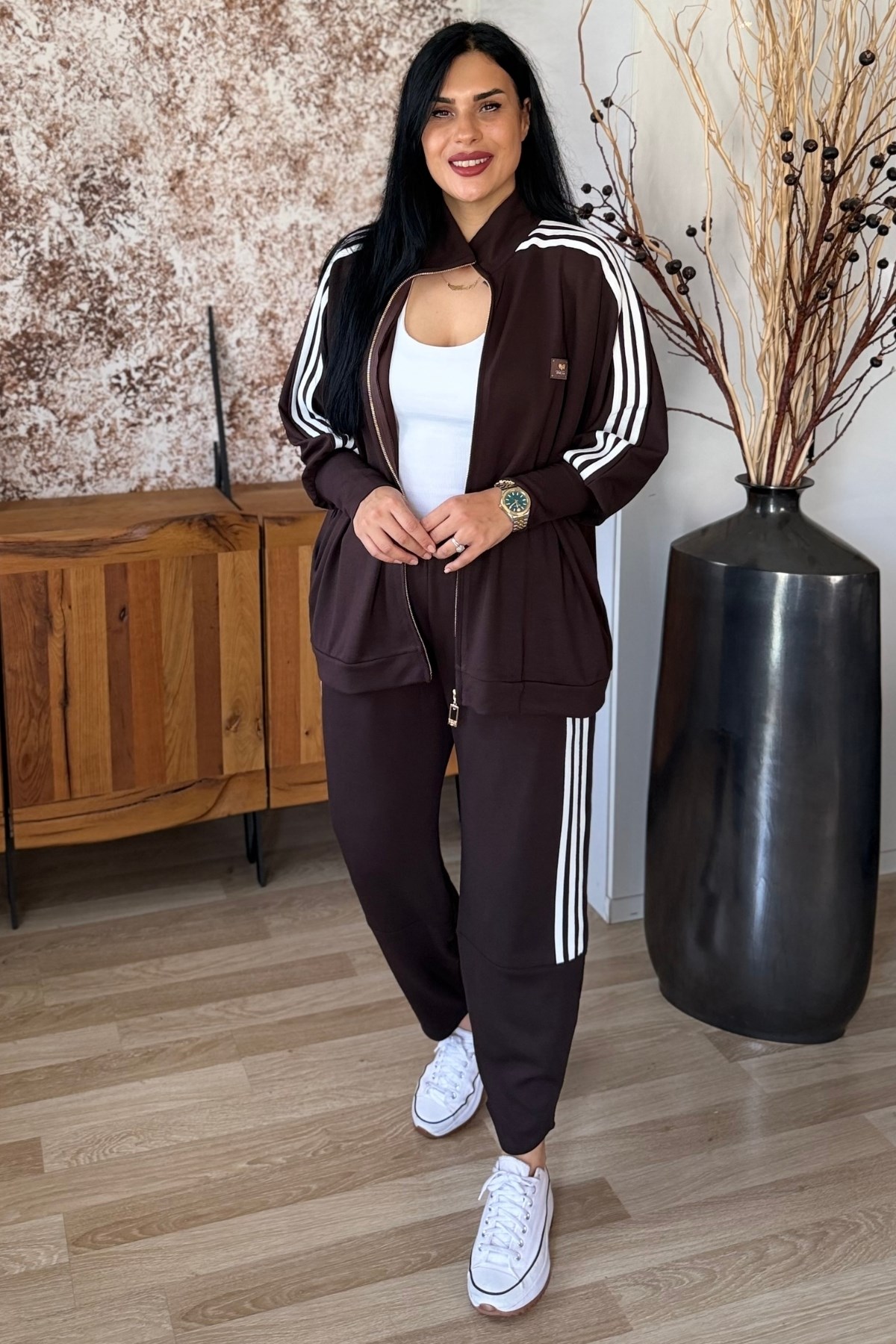 ŞERİTLİ PAMUK BAMBU TAKIM 4 MEVSİMLİK