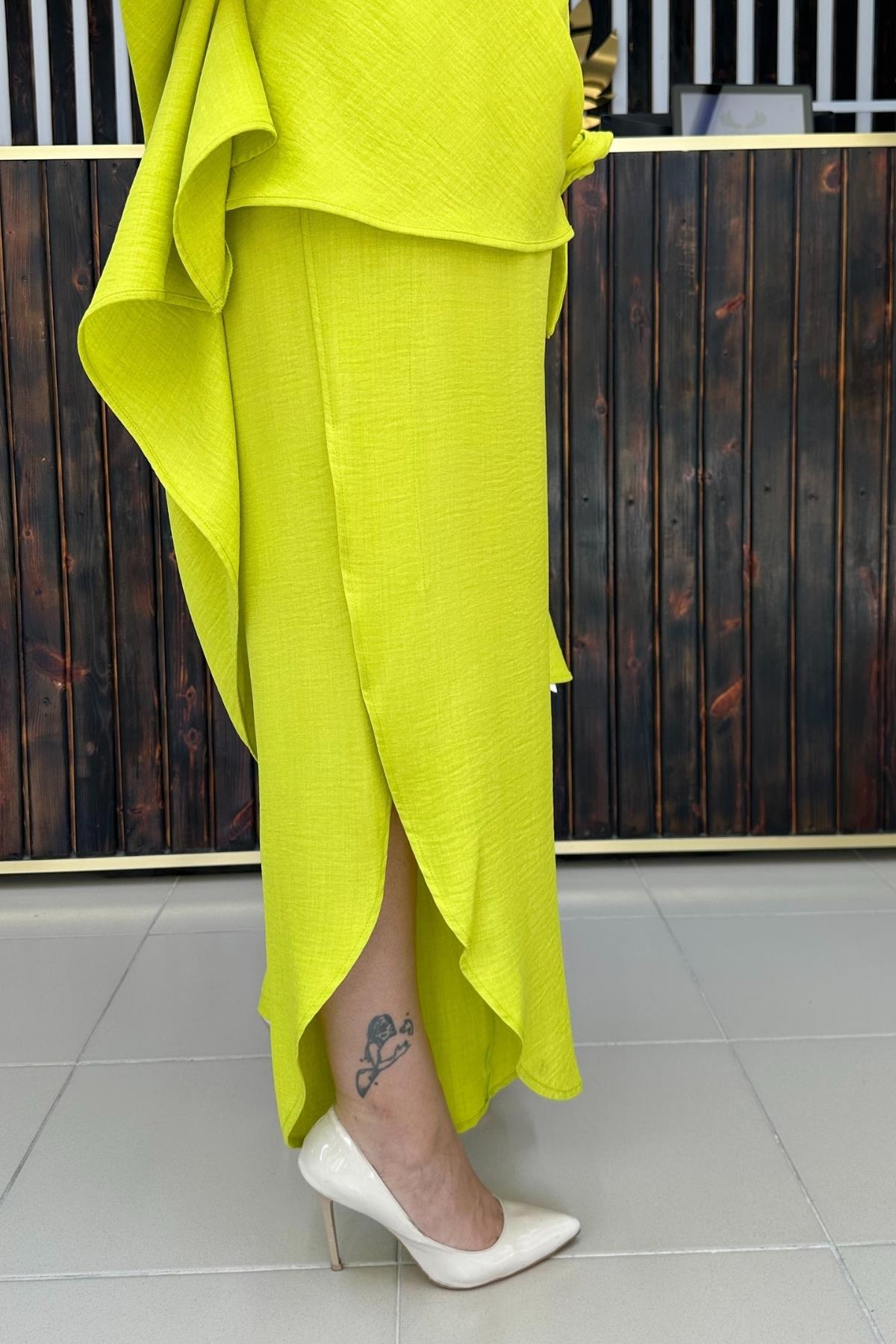 TEK PAÇA YIRTMAÇLI PANTOLON BÜYÜK BEDEN