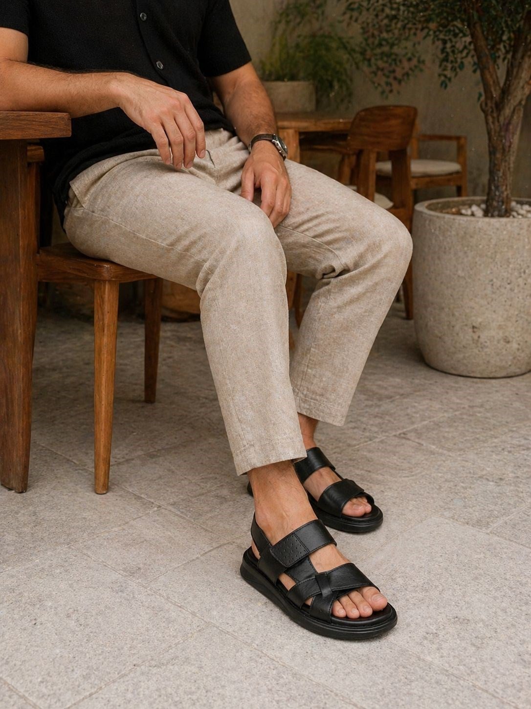 BUL HORJA 261306 40-45 HAKİKİ DERİ SANDALET