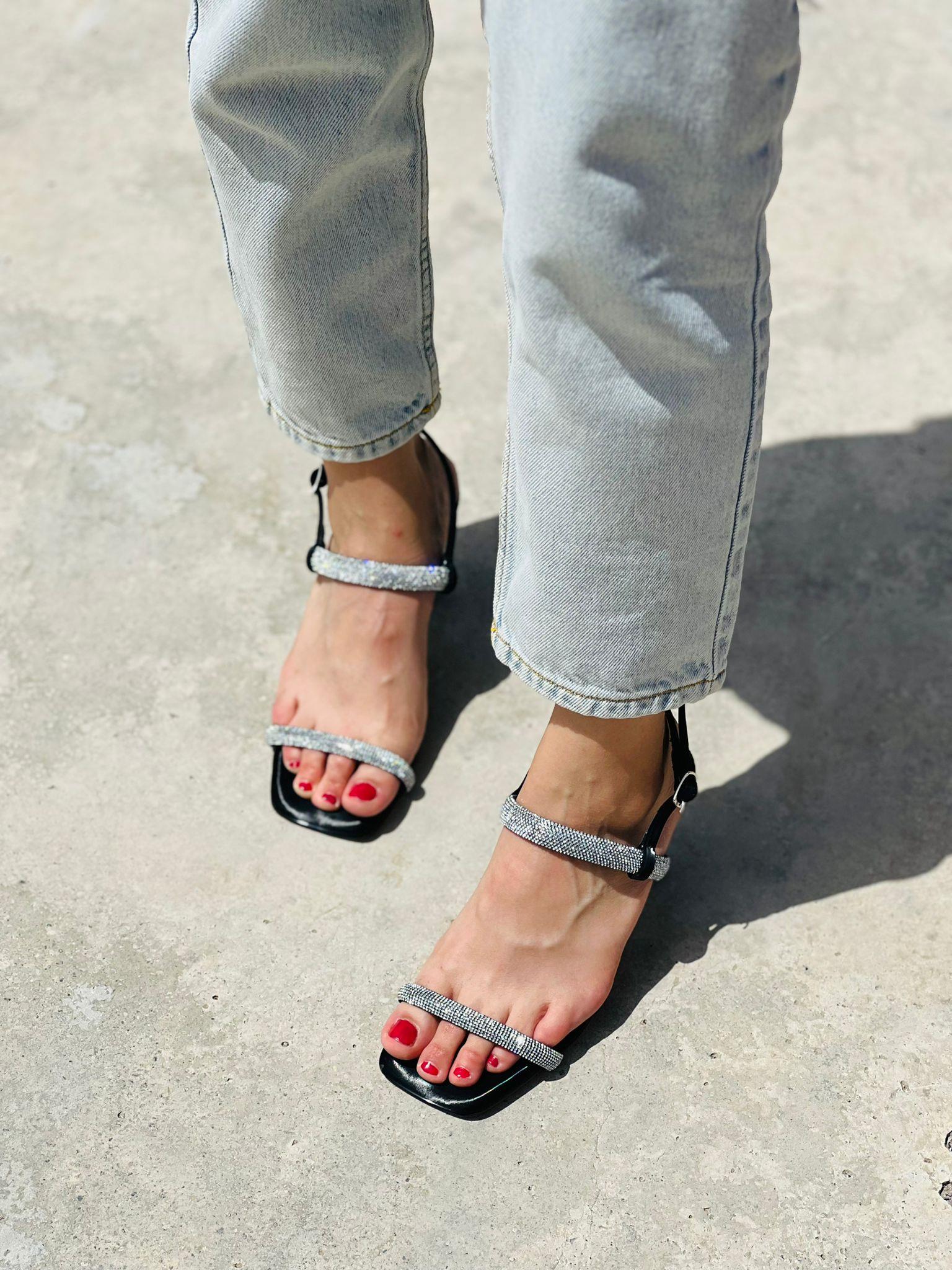PM LOVVE K1019 36-40 TAŞLI TOPUKLU SANDALET
