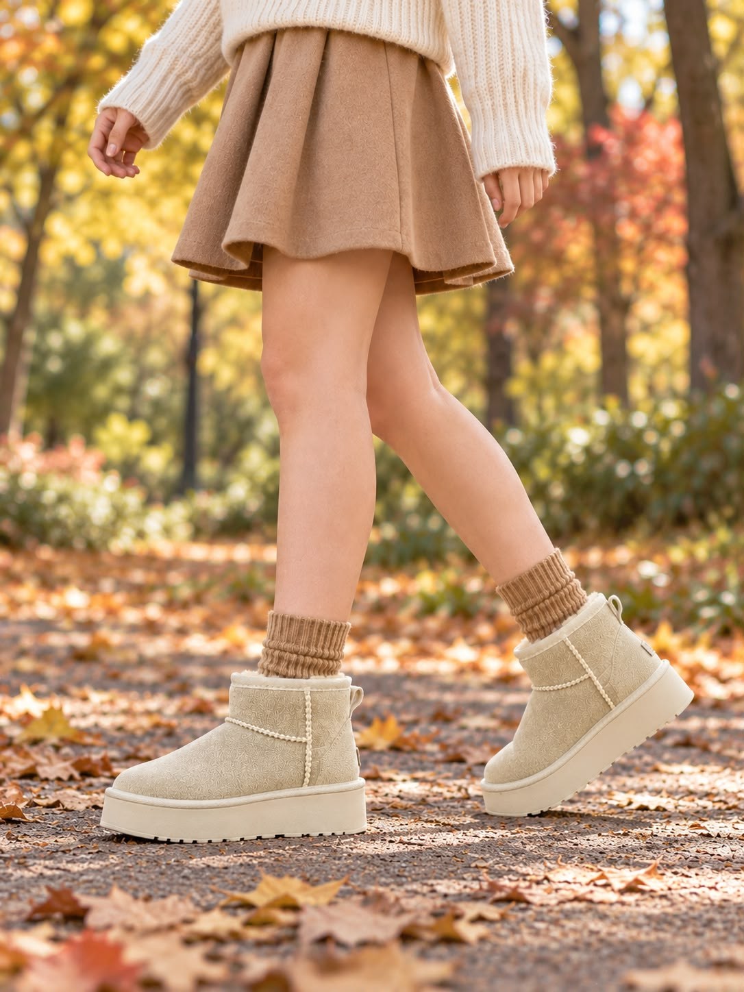 SH POFFY 21-35  DÜZ UGG BOT