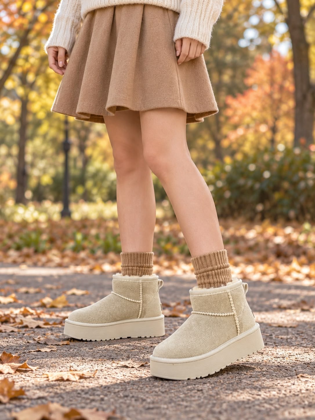 SH POFFY 21-35  DÜZ UGG BOT