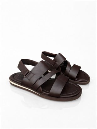HJ SETENİL 40-45 HAKİKİ DERİ SANDALET