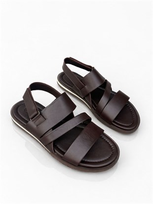 HJ SETENİL 40-45 HAKİKİ DERİ SANDALET