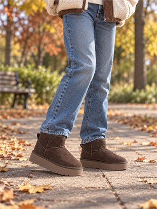 SH POFFY 21-35  DÜZ UGG BOT