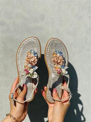 YS FLORYA 36-40 TAŞLI SANDALET