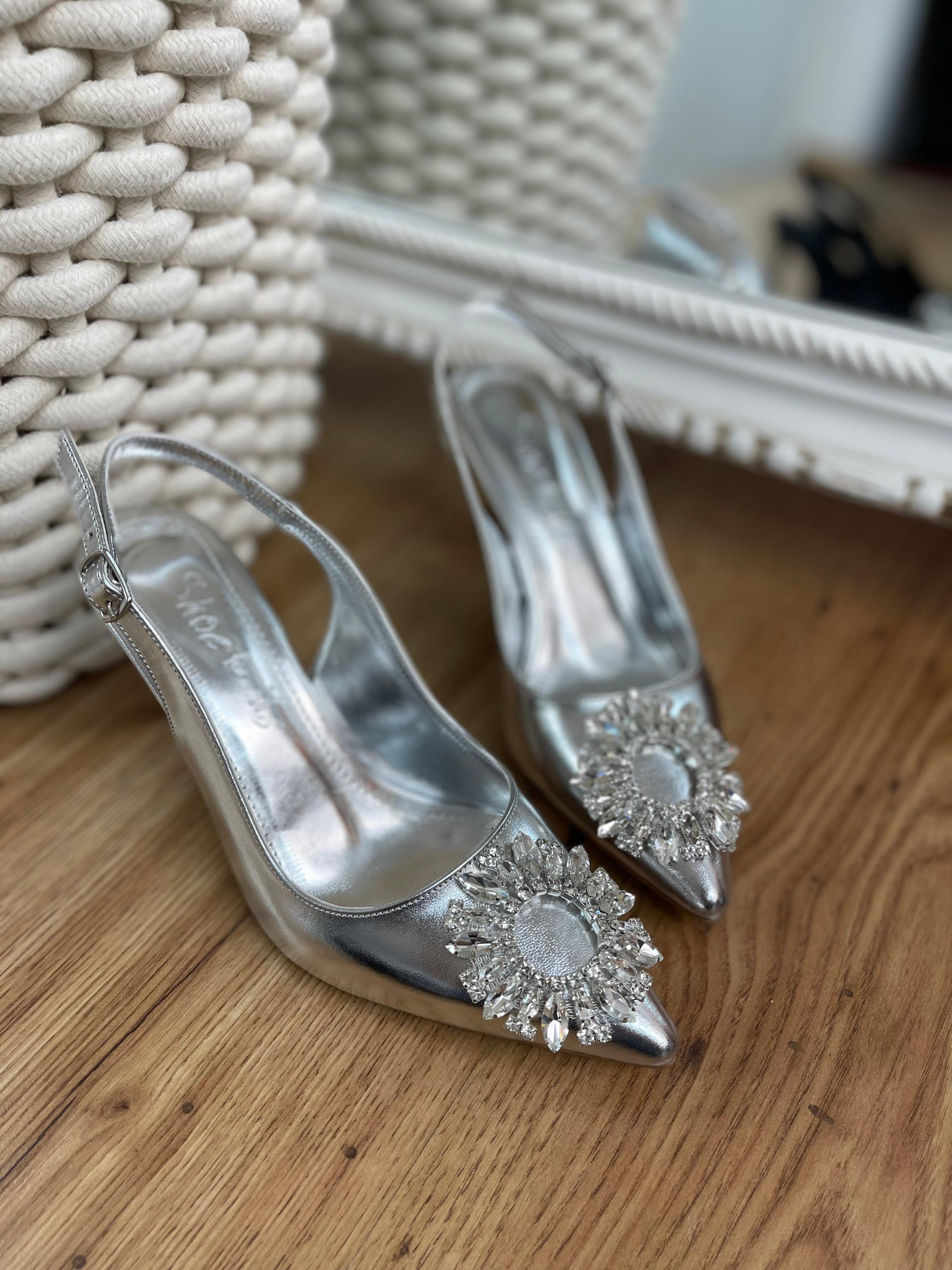 BH MONROE 0030 36-40 TAŞLI ARKASI AÇIK STİLETTO