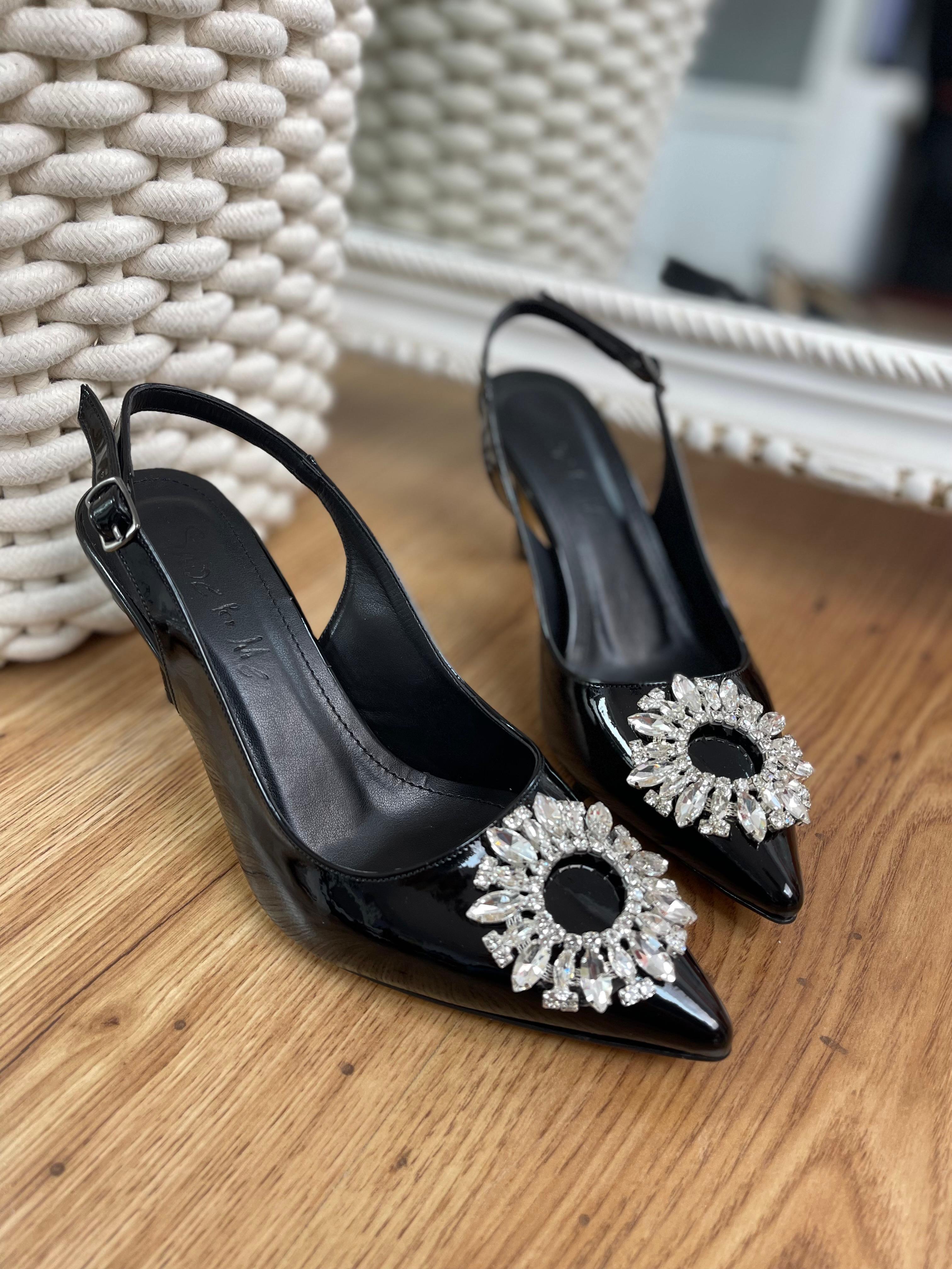 BH MONROE 0030 36-40 TAŞLI ARKASI AÇIK STİLETTO