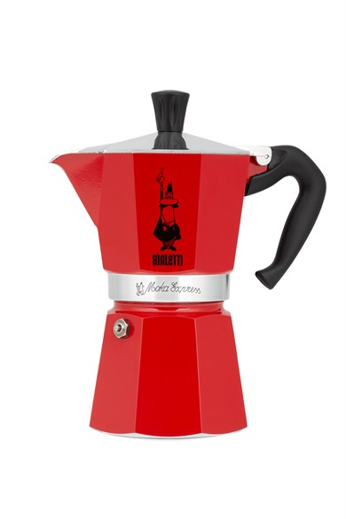 BIALETTI KIRMIZI MOKA POT (3 FİNCAN)