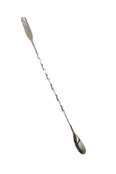 Burgulu Çatallı Bar Kaşığı 33 cm