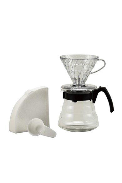 HARIO V60 02 KAHVE DEMLEME SETI (ŞEFFAF)