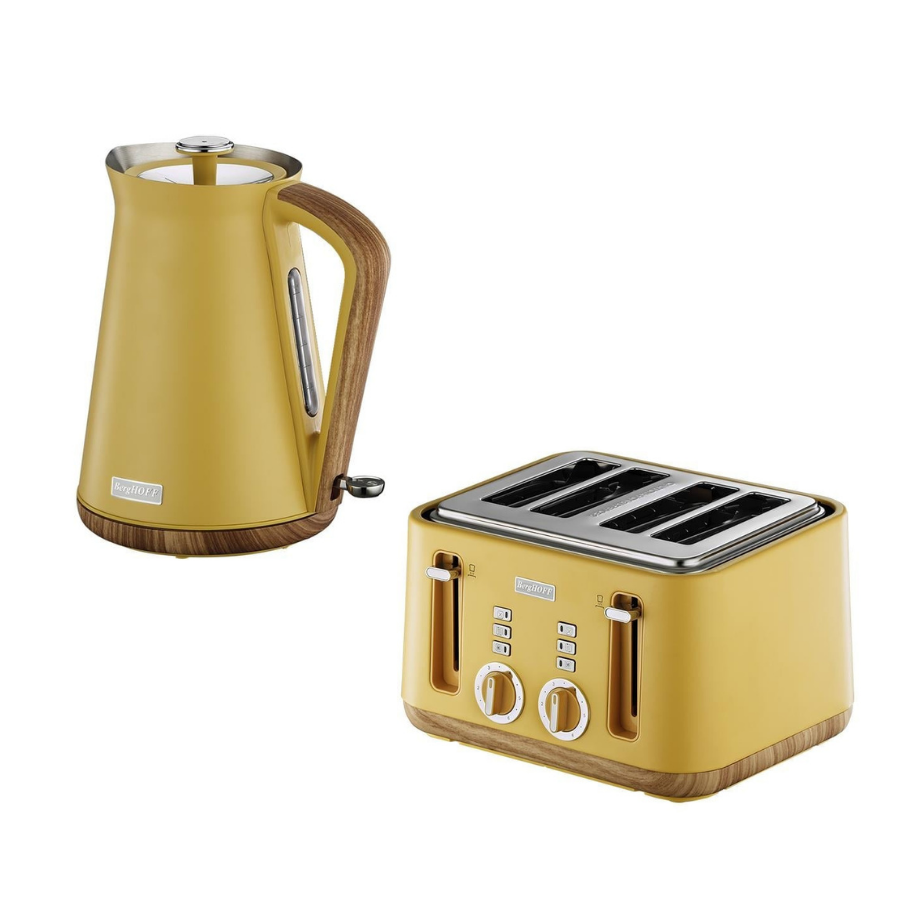 BerghoffBergHOFF GEM NATURAL Sarı Dört Dilim Ekmek Kızartma Makinesi & Su Isıtıcı Kettle79500907960001