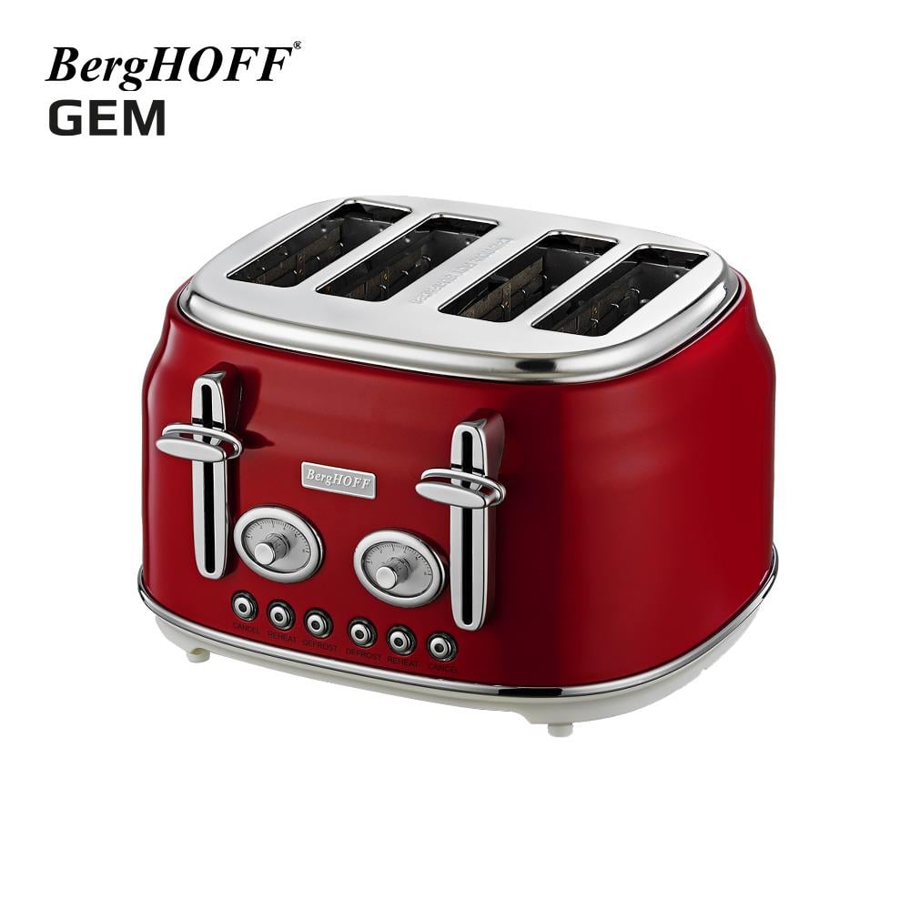 BerghoffBergHOFF GEM RETRO Kırmızı Dört Dilim Ekmek Kızartma Makinesi7950050