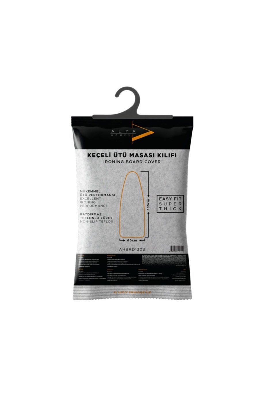 Alyahomes Ahbrd1303 Kalın Keçeli Ütü Masası Kılıfı 60x135 Cm