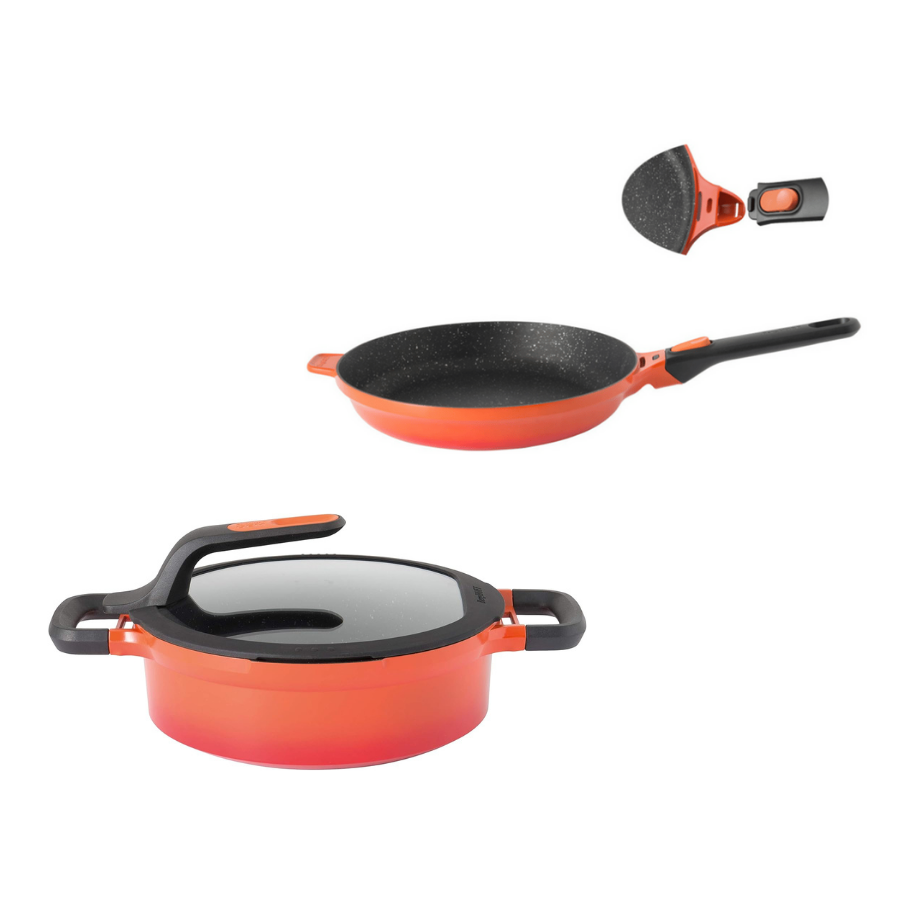 BerghoffGem Stay Cool Pilav Tenceresi Turuncu 24 Cm & Çıkarılabilir Saplı Tava 28 CM23074068501041