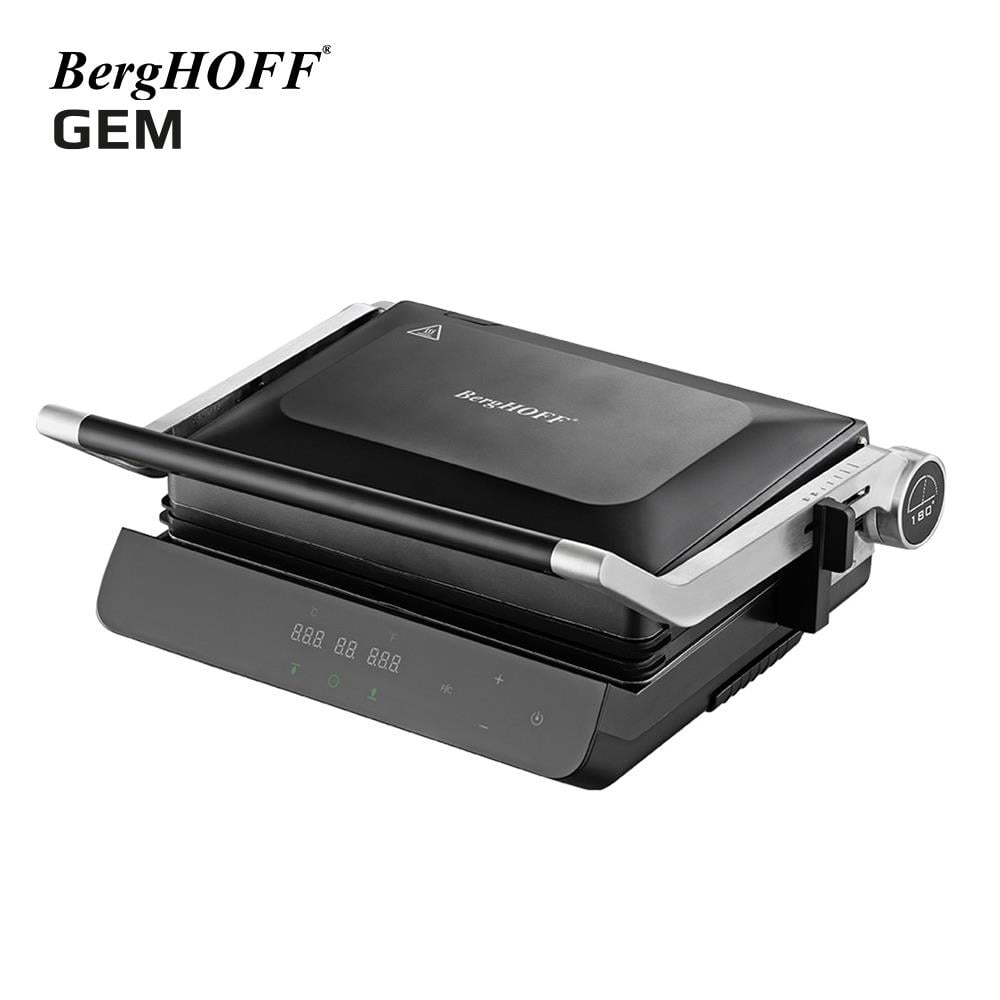BerghoffBergHOFF GEM TITAN Siyah Çelik Kapaklı Contact Izgara ve Tost Makinesi7950601