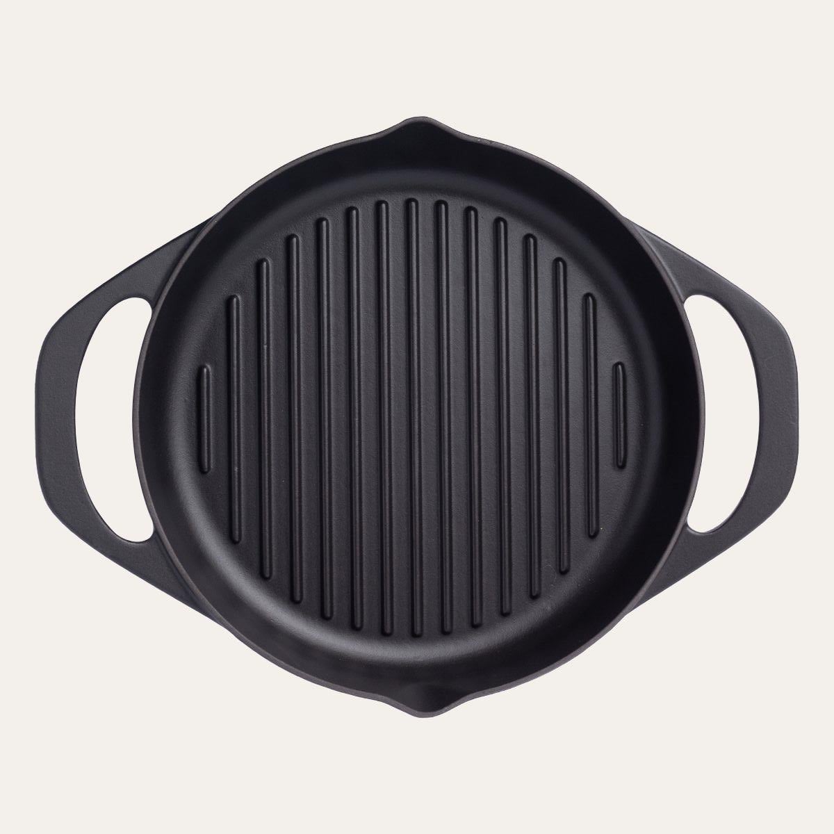 PotartStone Siyah Çift Kulplu Izgara Döküm Tava 30 cm21-31-921-105-3014