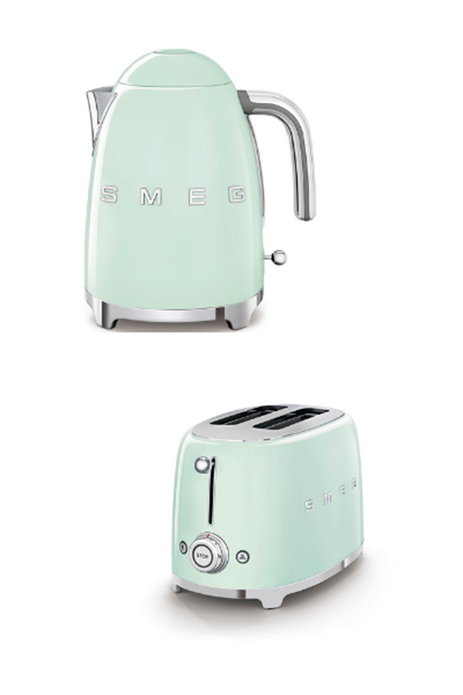 SMEGPastel Yeşil Kettle Ve 2x1 Ekmek Kızartma Makinesi Seti KLF03-TSF01PGEUPastel Yeşil Set