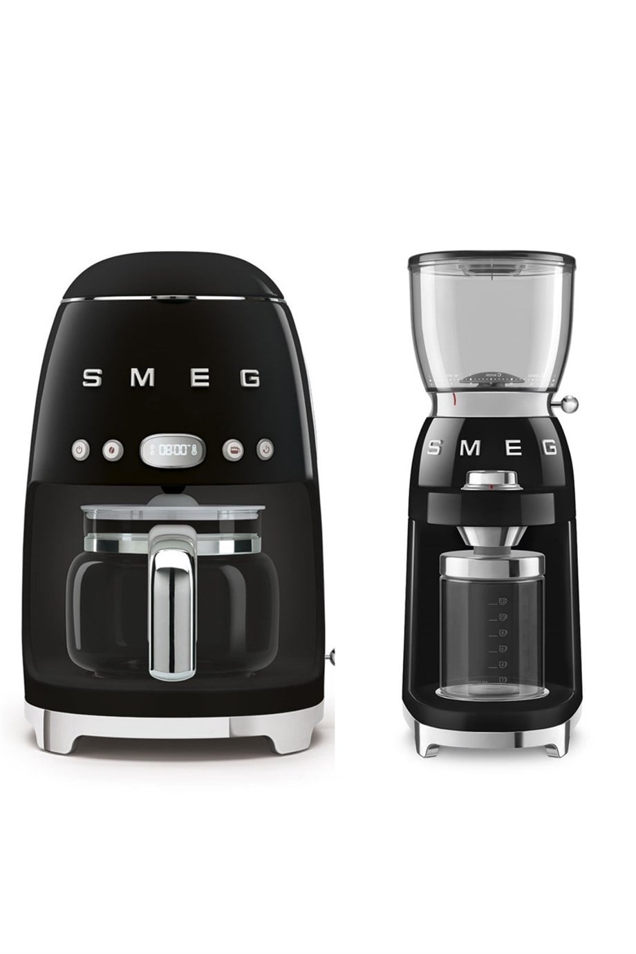 SMEGSmeg Siyah Filtre Kahve Makinesi ve Kahve Öğütme Makinesi SetiDCF02CGF01BLEU