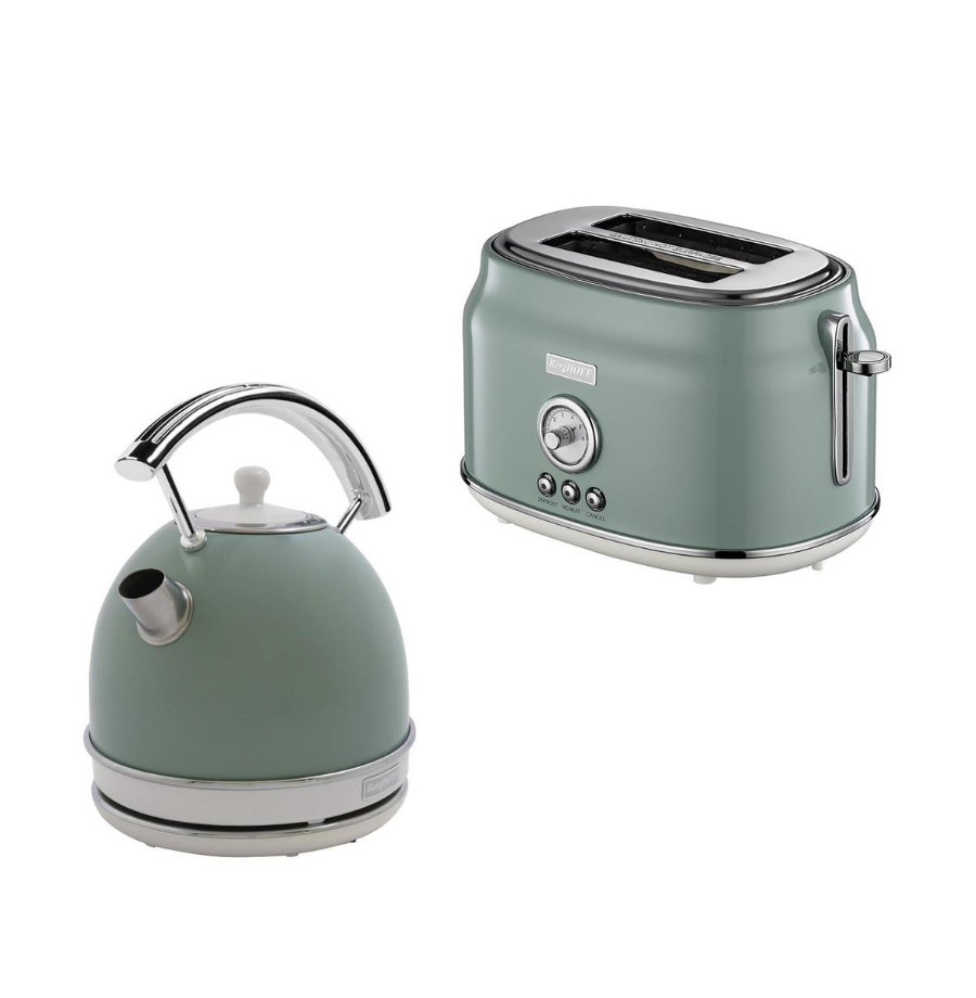 BerghoffBergHOFF GEM RETRO 1.7 Litre Mint Yeşil Yuvarlak Su Isıtıcısı & Mint Yeşil İki Dilim Ekmek Kızartma Makinesi79500217950041