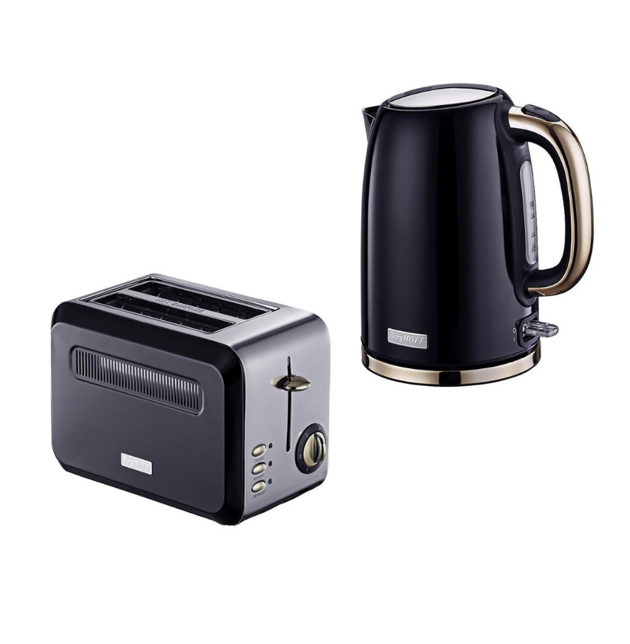 BerghoffBergHOFF GEM TITAN 1.7 Litre Siyah Gold Su Isıtıcısı & Ekmek Kızartma Makinesi79500607950070