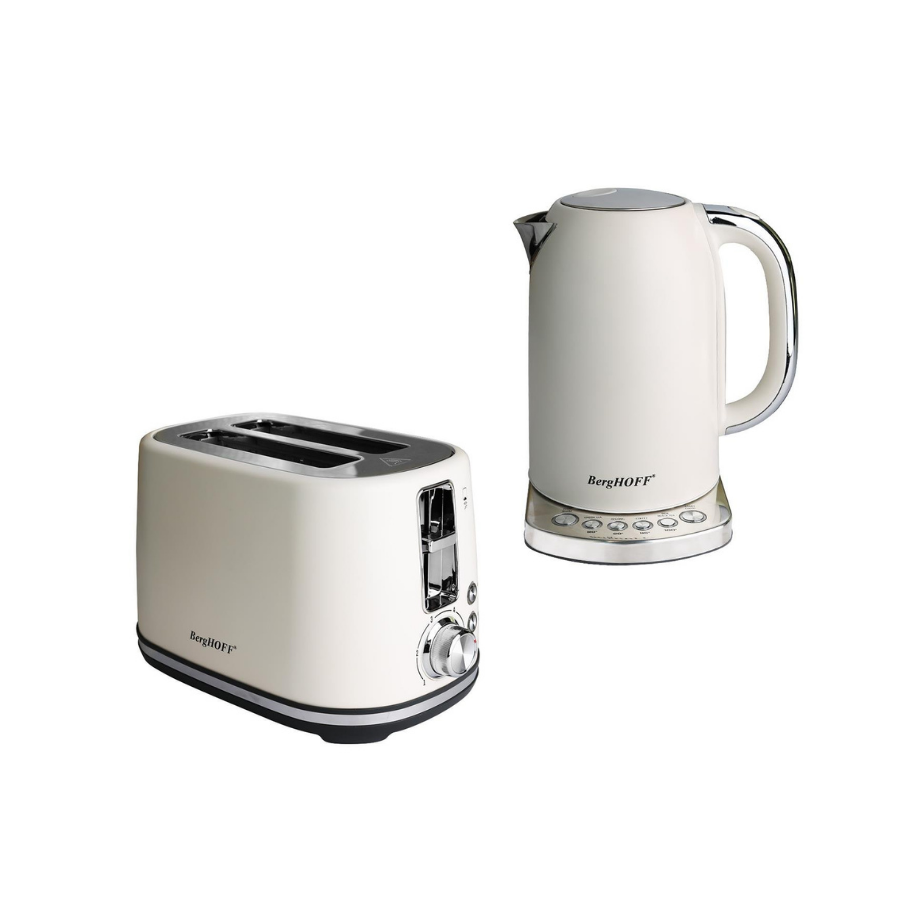 BerghoffBergHOFF GEM CONCEPT 1.7 Litre Vanilya Krem Rengi Retro Isı Ayarlı Su Isıtıcı&Vanilya Krem Rengi İki Dilim Ekmek Kızartma Makinesi79507057950706