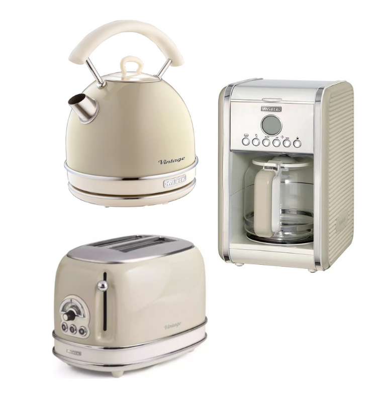 ARIETEAriete Vintage Bej Su Isıtıcı Kettle, Ekmek Kızartma Ve Filtre Kahve Makinesi Seti00M134204AR000C015513AR056SIS014016