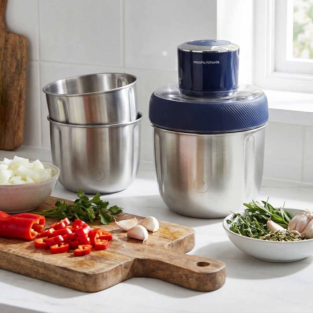 Morphy RichardsÇok Amaçlı 3 Kaseli Doğrayıcı – 0.8L / 1.2L / 1.5LMR-FC