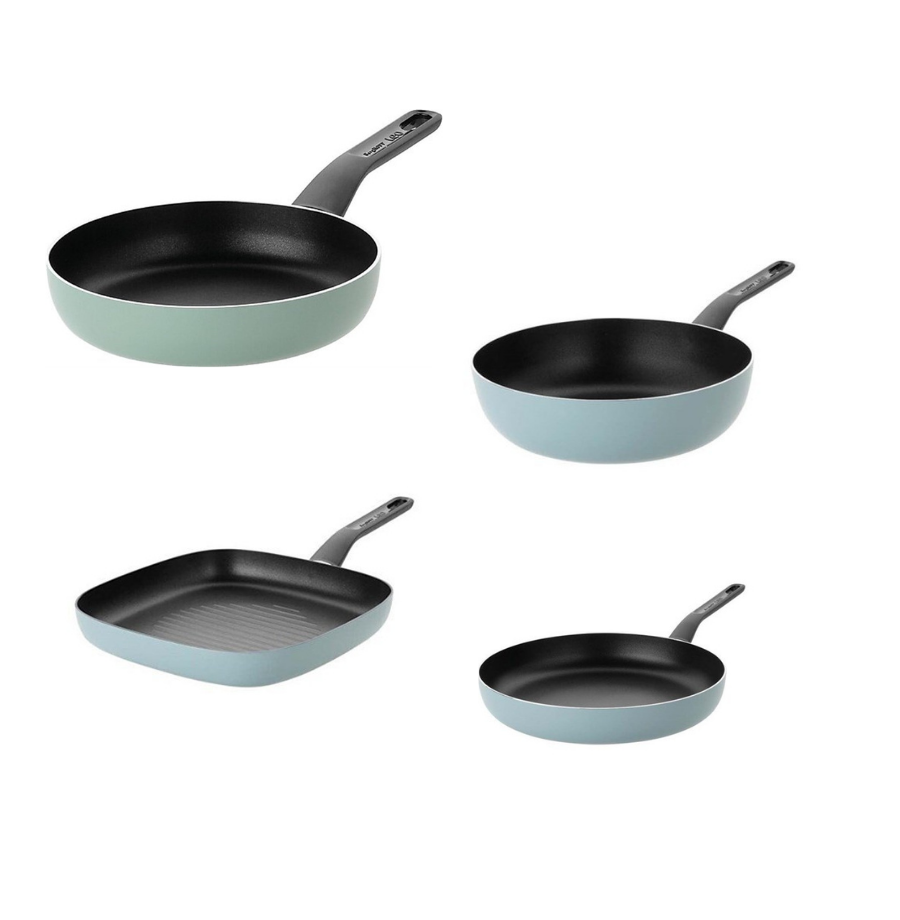 BerghoffBerghoff Leo Slate Aluminyum 24 Cm, 28 Cm, 28 Cm Wok & 26 Cm Izgara Tavası3950320395031939503163950315