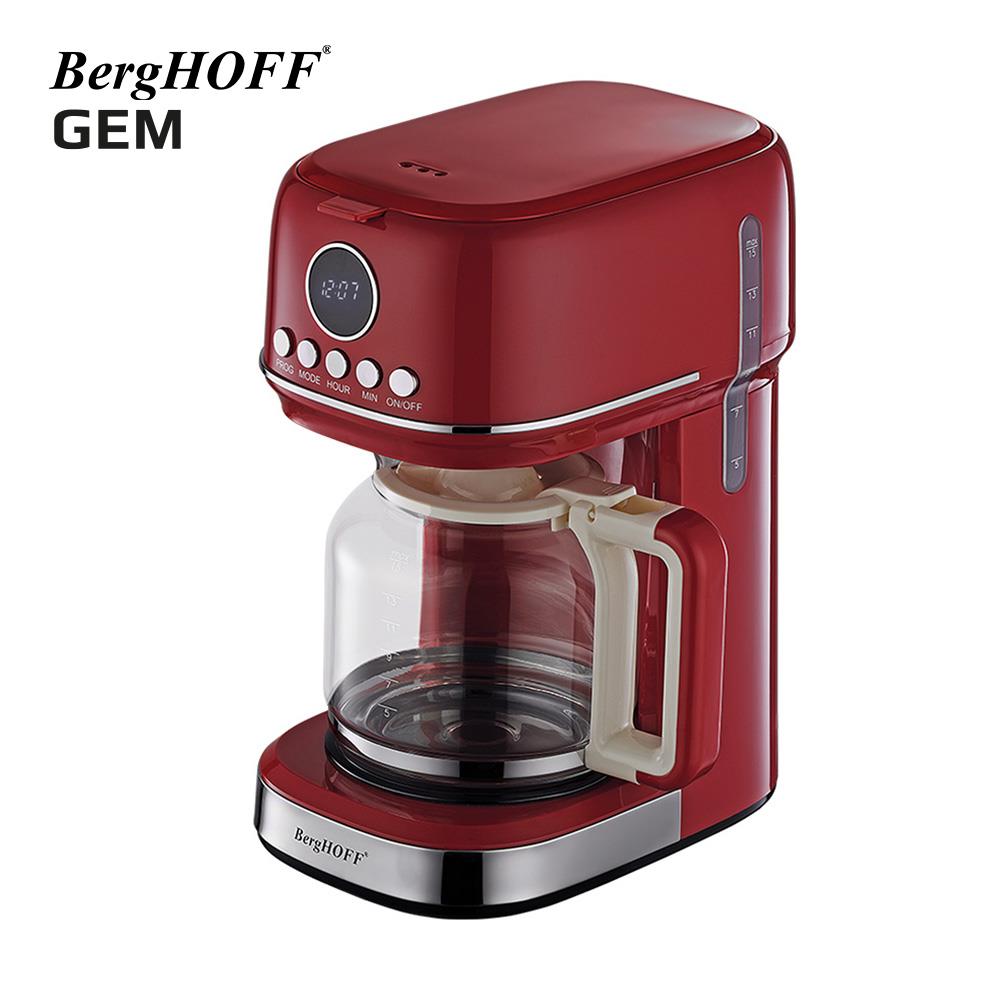 BerghoffBergHOFF GEM RETRO 15 bardak Kırmızı Filtre Kahve Makinesi7950402