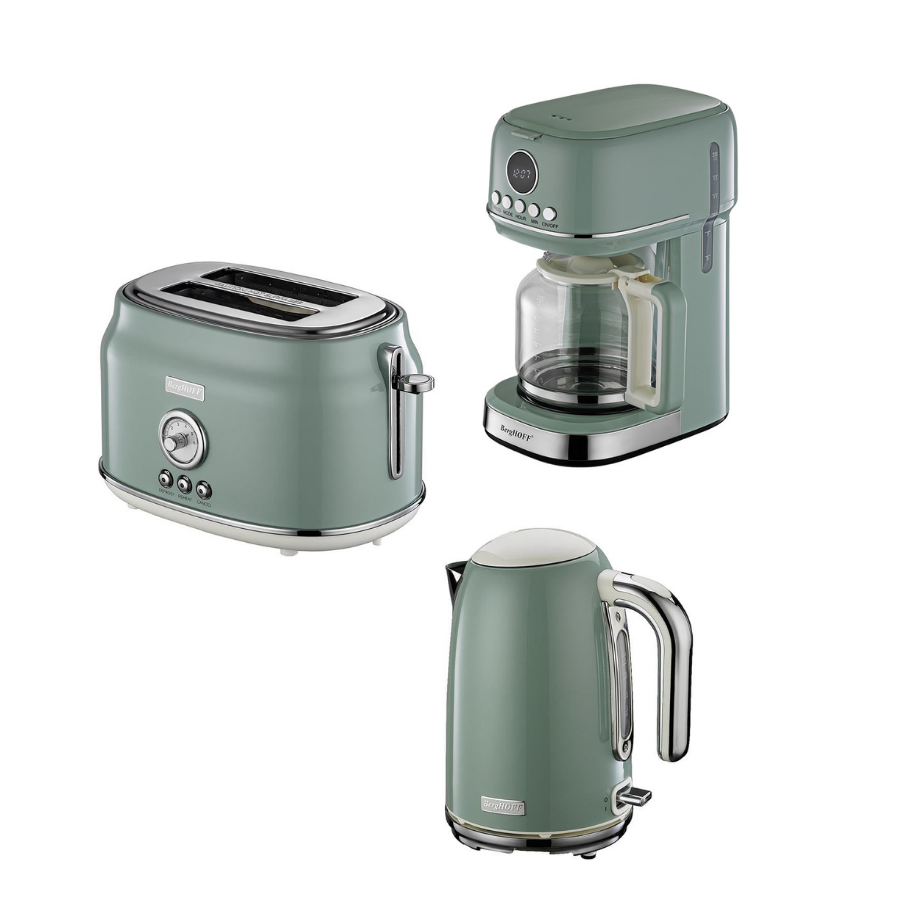 BerghoffBerghoff GEM RETRO  Mint Yeşil Filtre Kahve Makinesi, Ekmek Kızartma Ve Su Isıtıcı Kettle795003179500417950401