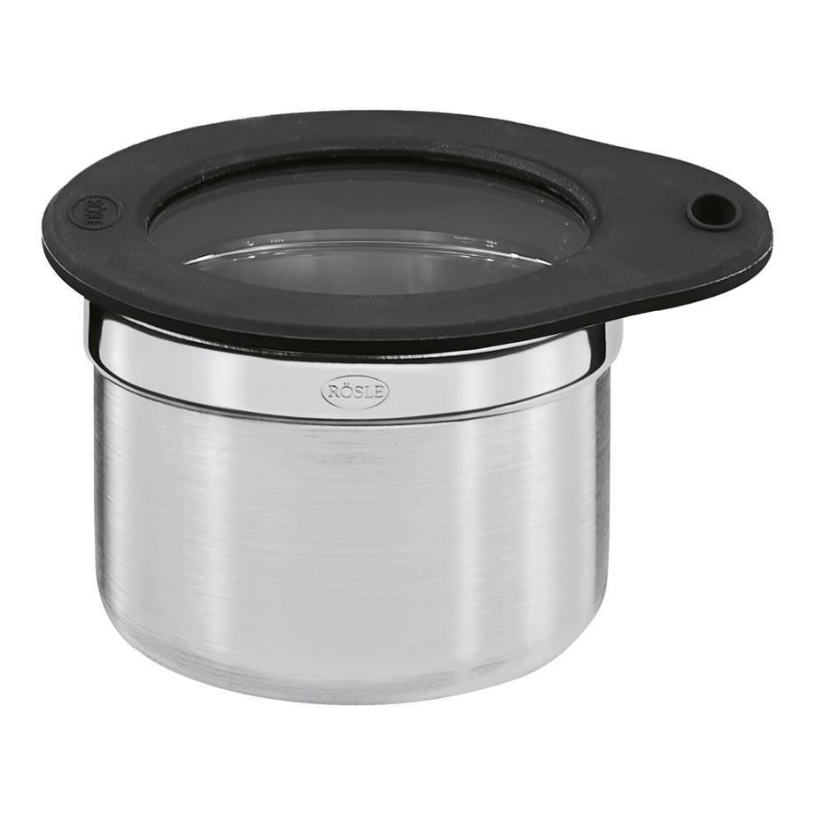 rösleSilikon ve Cam Kapaklı Saklama Kabı Paslanmaz Çelik 0,3 Lt16553
