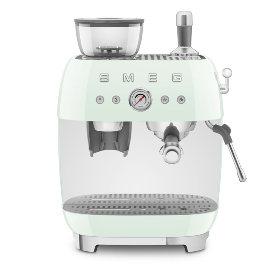 SMEG PASTEL YEŞİL ÖĞÜTÜCÜLÜ ESPRESSO KAHVE MAKİNESİ ECF03BLEUEGF03PGEU