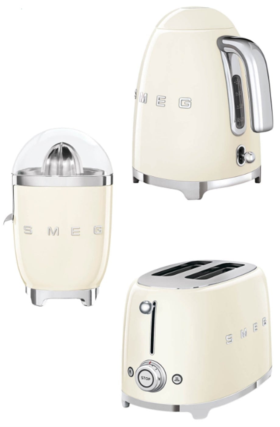 SMEGSmeg Pastel Mavi Kettle Ekmek Kızartma Makinesi Ve Narenciye Sıkacağı SetiKLF04CJF01TSF01CREU