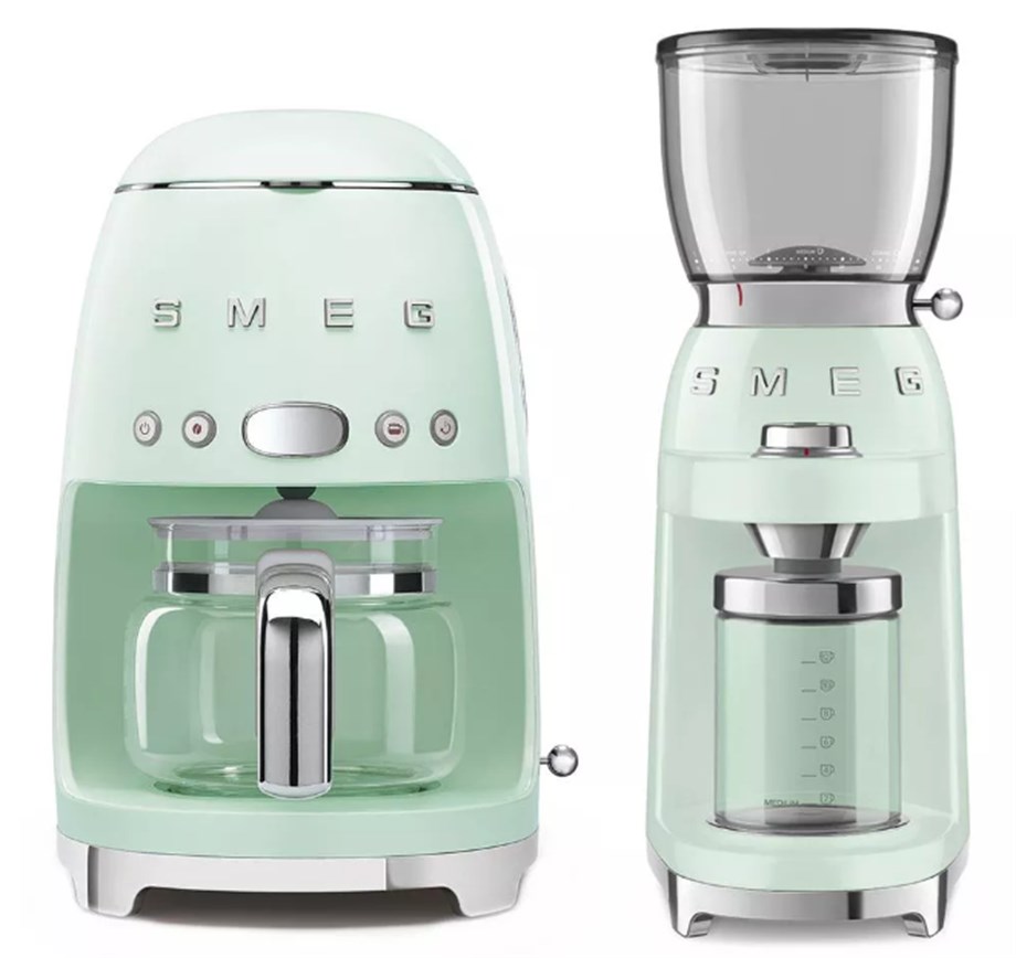 SMEGSmeg Pastel Yeşil Filtre Kahve Makinesi ve Kahve Öğütme Makinesi SetiDCF02CGF01PGEU