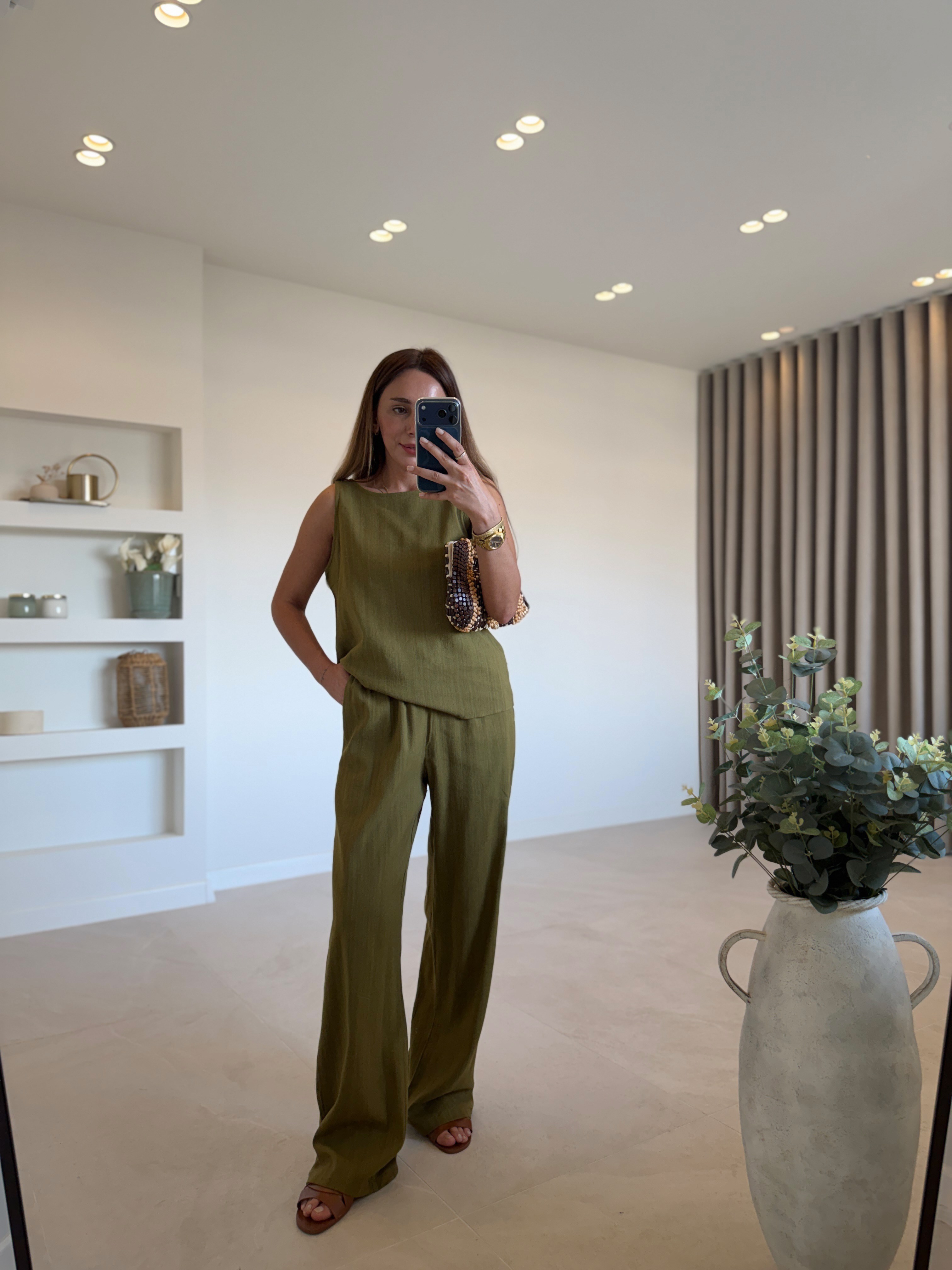 3392 Olive Keten Dokulu Takım
