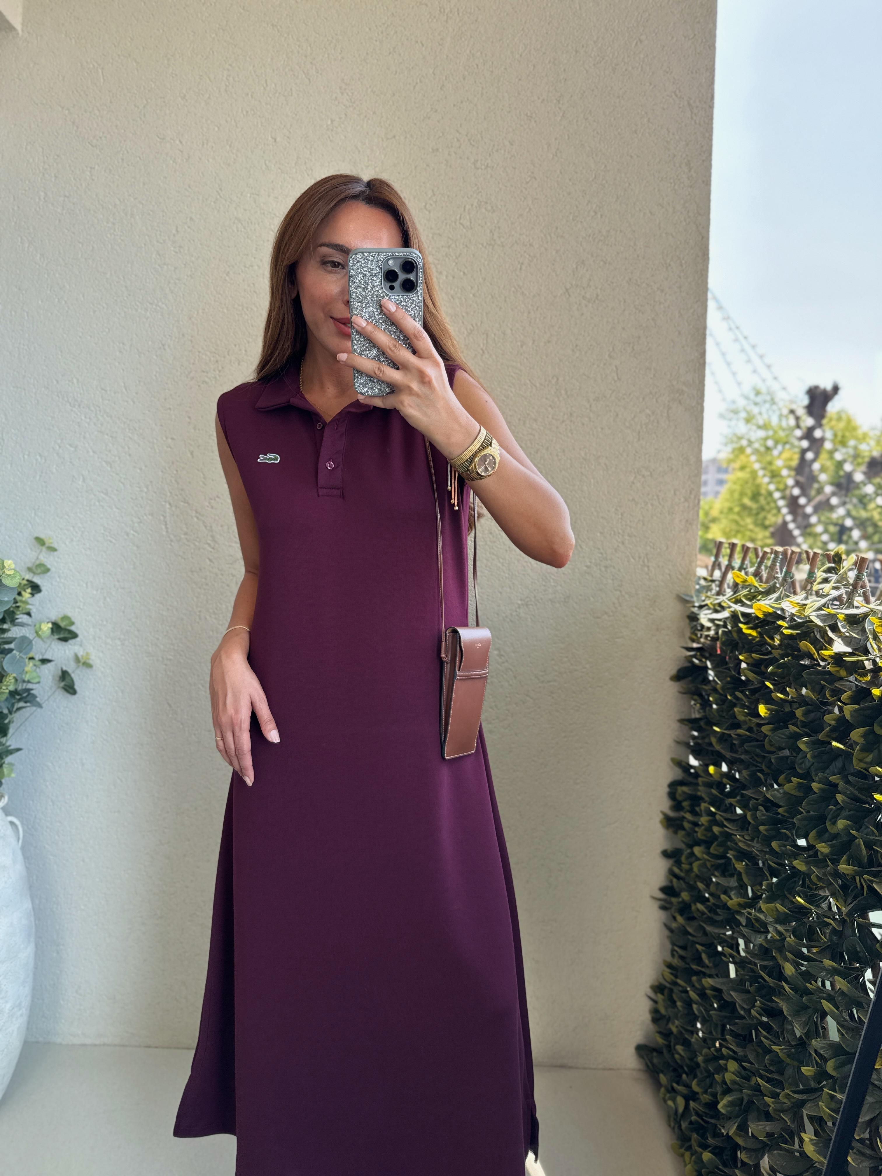 Anna Lcst Muadil Sıfır Kol Bordo Modal Elbise