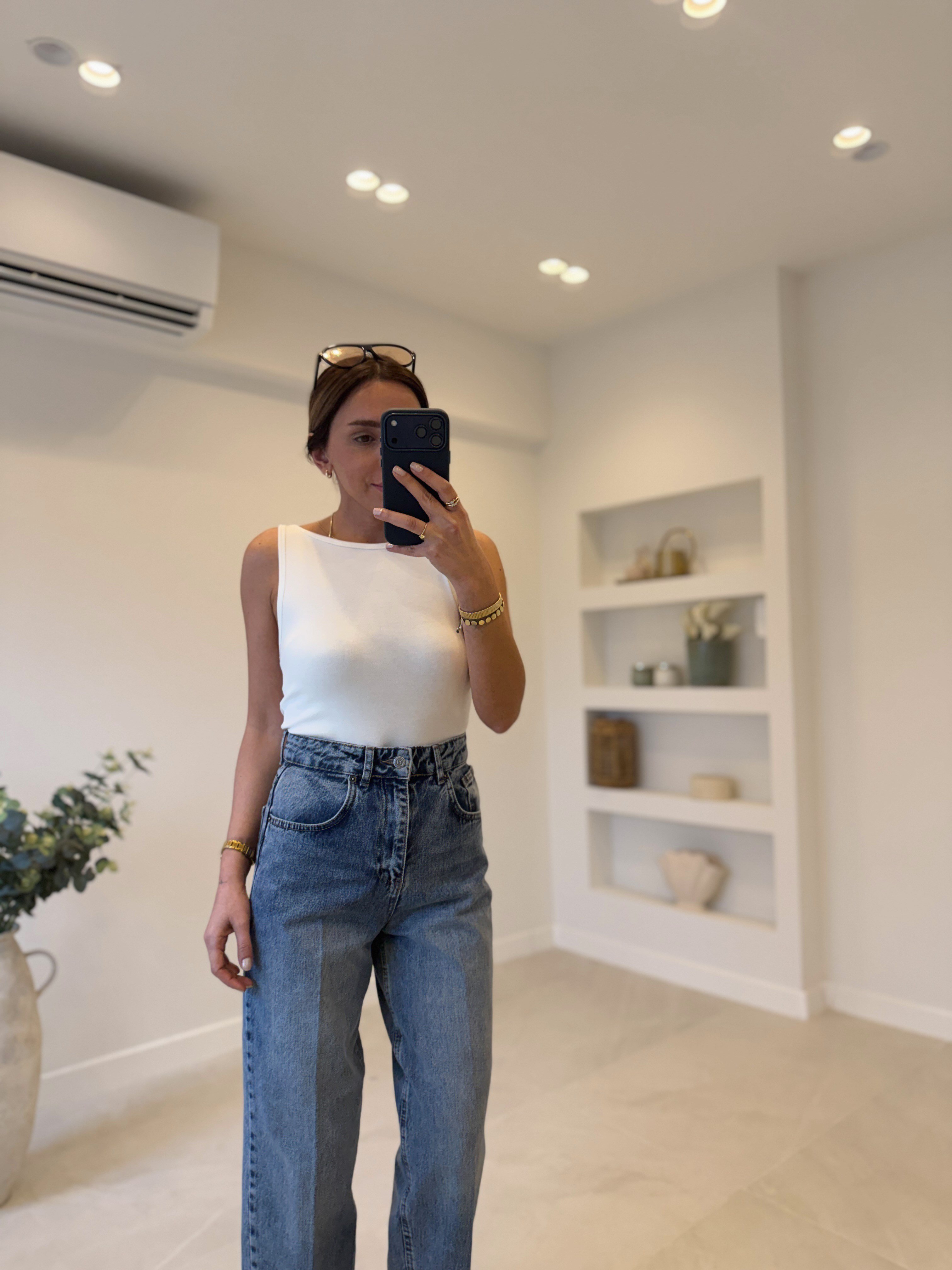 Dilvin 21048 Ekru Halter Yaka Top