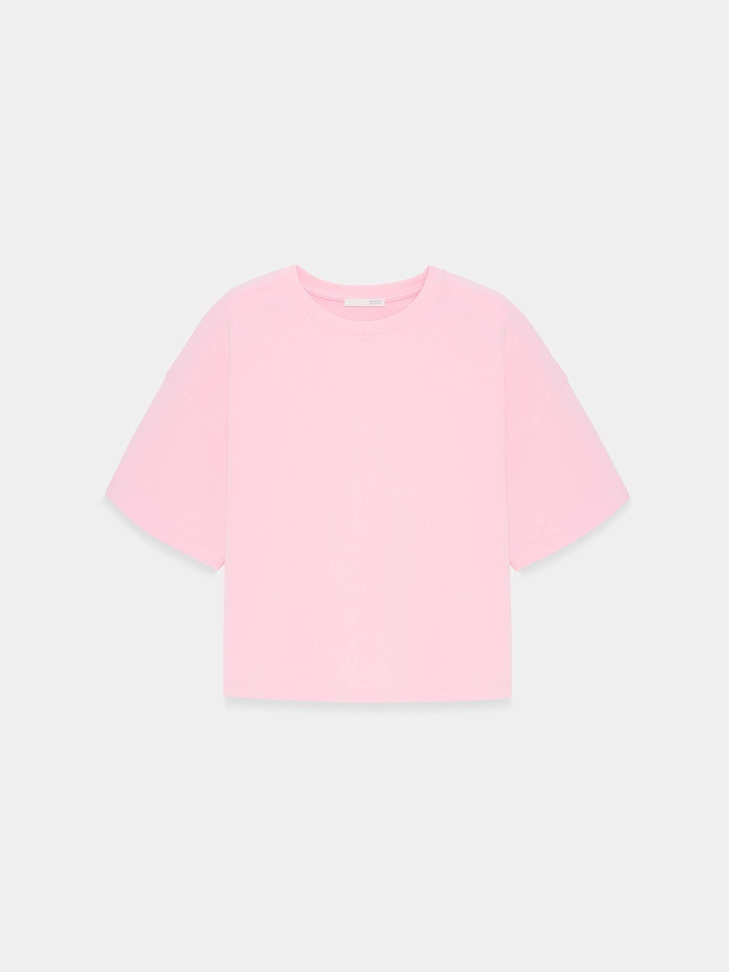 Dilvin 31017 %100 Pamuk Basic T-Shirt-Toz Pembe