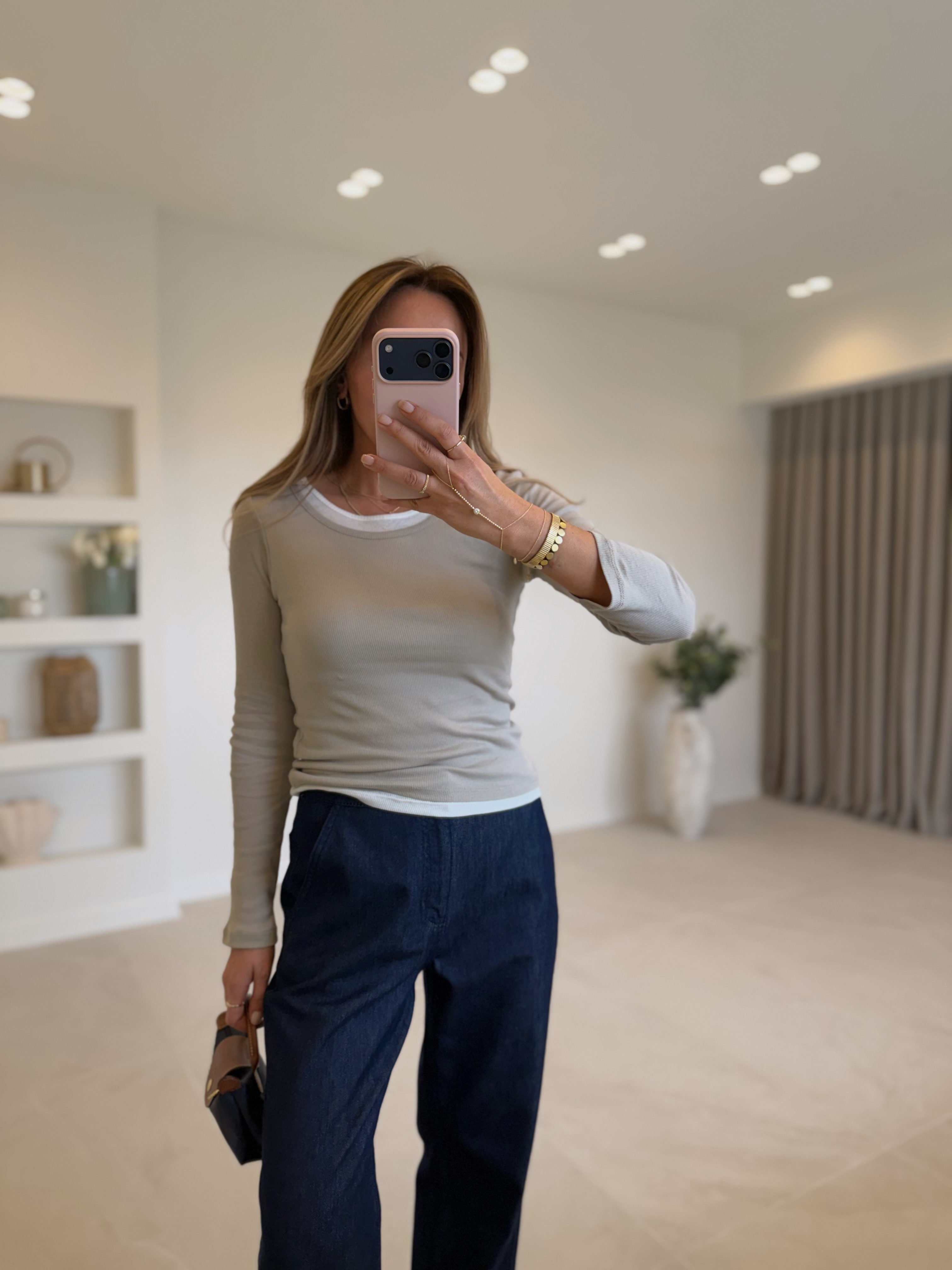 Dilvin 32053 Çift Görünümlü Çağla Yeşili Uzun Kollu Top