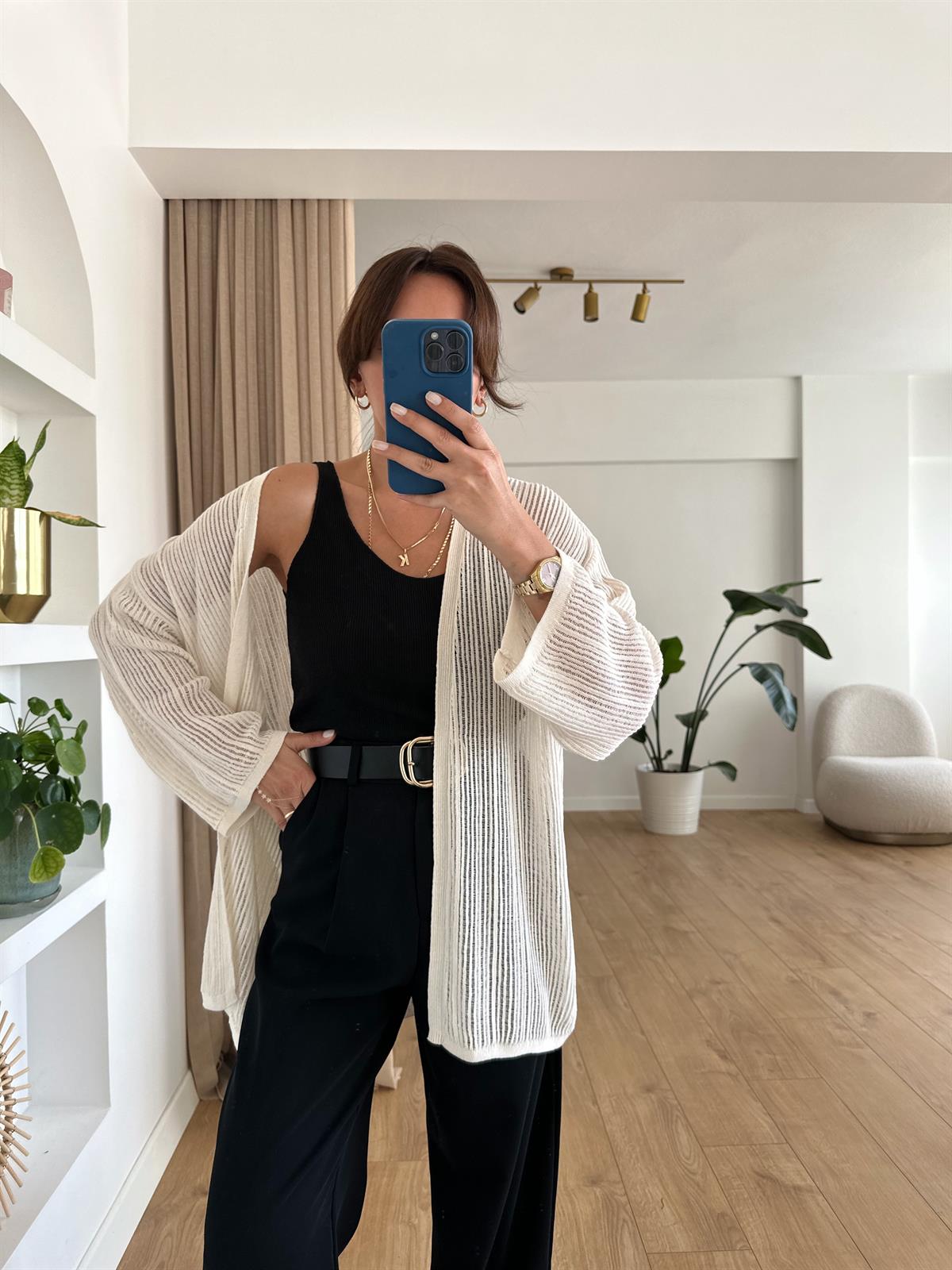 EKRU İNCE TRİKO HIRKA