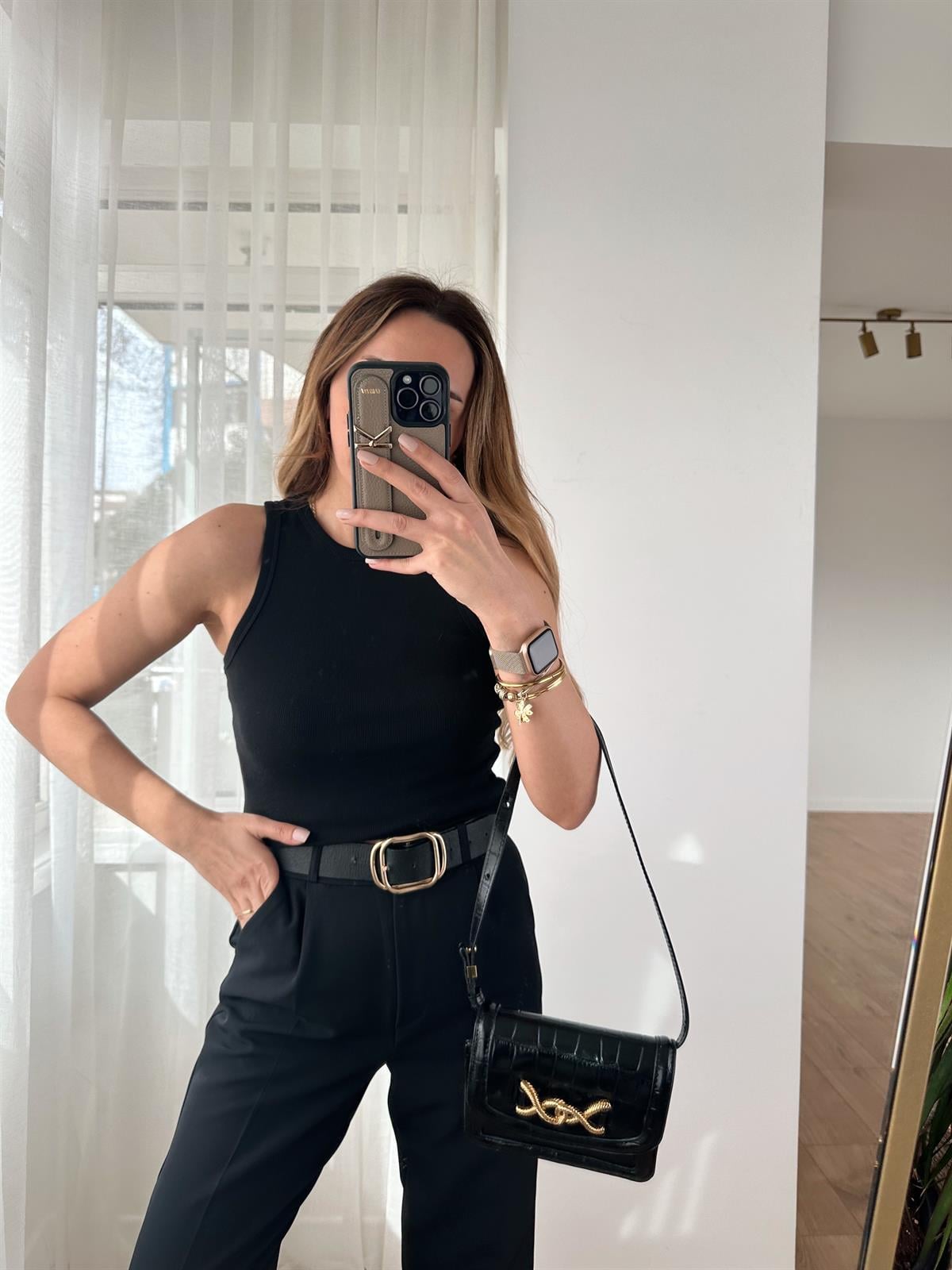 KAROL SİYAH FİTİLLİ ATLET