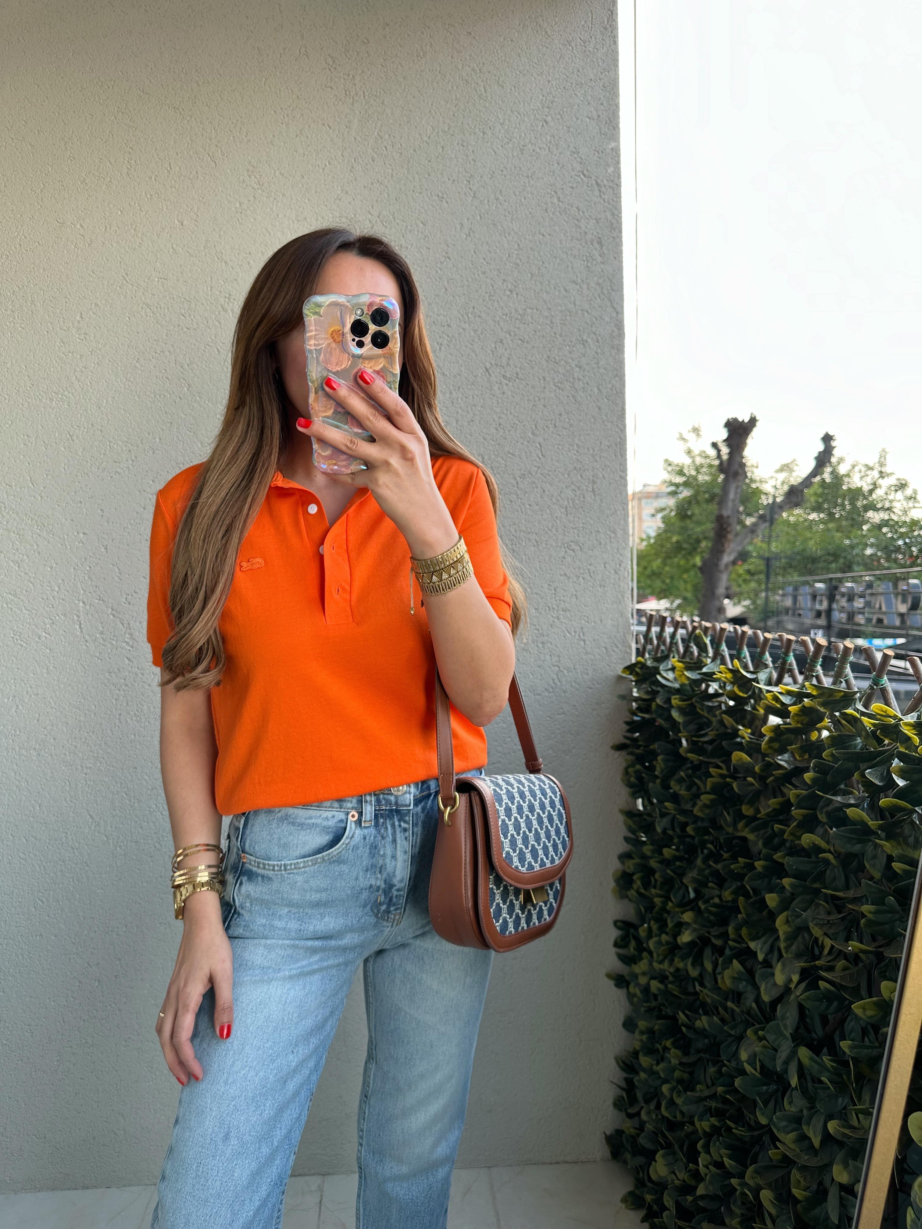 LCST PREMIUM POLO YAKA TURUNCU %100 PAMUK TİŞÖRT